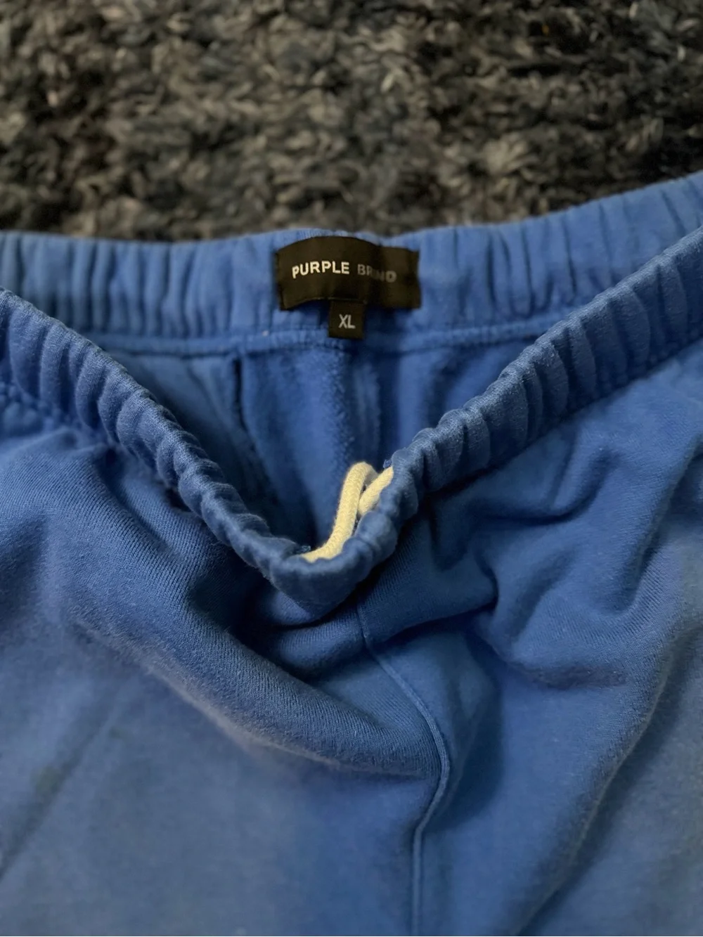 PURPLE BRAND Blue Sweatpants With Zipper Detail